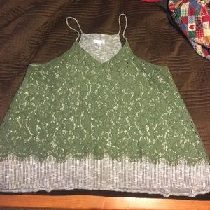 Green racer back tank